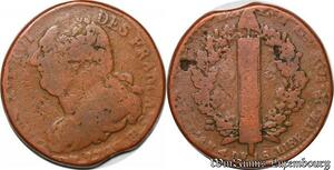 S5695 2 Sols Louis XVI 1792 An 4 BB Strasbourg Francais - Faire Offre