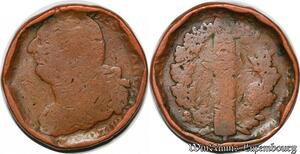 S5696 Palais de Jeu Bagne Bagnard Strasbourg 2 Sols Louis XVI 1793 BB Francais