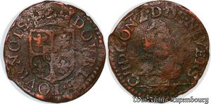 S5707 Rare France Double Tournois Charles I de Gonzagues 1609 Charleville