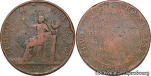 S5728 France Constitution 2 Sols à la liberté 1791-1792 Monneron 1792 An IV