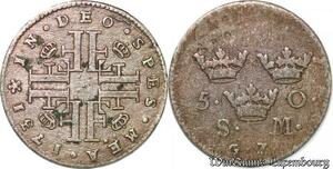 S5734 Suede Schweden 5 Öre Friedrich I 1731 Silver ->Make offer