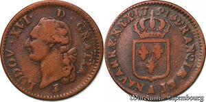 S5759 Fauté Sol Louis XVI 1791 A Paris Heron Double Die - Faire Offre