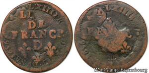 S5779 Fauté Double Frappe Liard Louis XIV 1656 D Lyon- Faire Offre