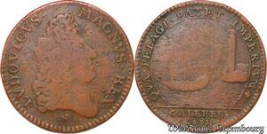 S5807 Jeton Token Louis XIV Galeres 1691 A identifI ->Faire Offre