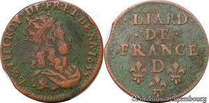S5813 Liard de France Louis XIV 1655 Lyon - Faire Offre