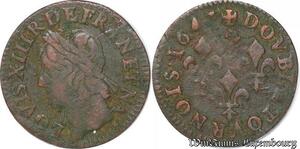 S5824 Rare Louis XIII Double tournois 1643 Type de Warin - Faire Offre