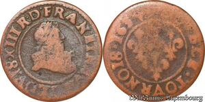 S5825 Louis XIII Double tournois 1634 - Faire Offre