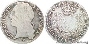 S5830 1/10 Ecu Louis XV 1741 E Tours Argent Silver - Faire Offre