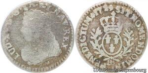 S5848 1/10 Ecu Louis XV aux branches olivIs 1729 BB Strasbourg - Faire Offre