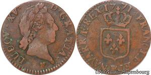S5852 Rare France 1/2 Sol Louis XV Vieille Tête 1771 BB Strasbourg - Faire Offre