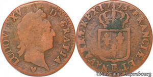 S5854 Sol Louis XV vieille tête 1773 BB Strasbourg - Faire Offre