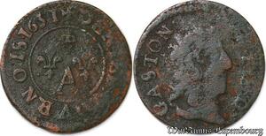 S5886 France Denier Tournois Gaston D'Orléans 1651 A Paris - Faire Offre