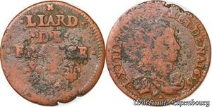 S5889 Liard de France Louis XIV 1655 A identifI - Faire Offre