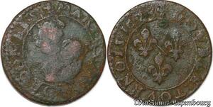 S5894 France Double Tournois Dombes principauté Marie MontpensI  5e type 1623 Trévoux