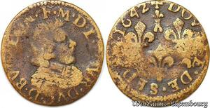 S5901 Sedan Principauté Frédéric-Maurice la Tour double tournois 14e type 1642