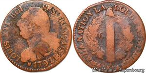 S5906 6 Deniers Louis XVI 1792 BB Strasbourg An 4 Type Francais- Faire Offre