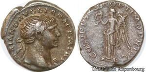 S5924 Rare Trajan 98-117 Ad Ar Denier 104-107 Ad. Imp Traino Dac Pm Tr P