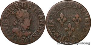 S5944 Double Tournois Louis XIII 1615 X Amiens - Faire Offre