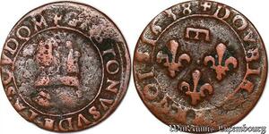 S5956 Dombes Principauté Gaston d'Orléans double tournois 13e type 1638 Trévoux