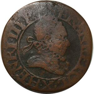 S5978 Double Tournois Double Tournois Henri III type d’Amiens 1589 X Amiens -&gt;Faire Offre