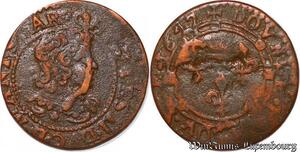 S5982 Principauté Charles II de Gonzague double tournois 1642 Charleville SUP