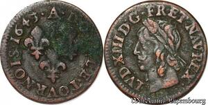 S5987 Double Tournois Louis XIII 1643 Paris Type Warin - Faire Offre