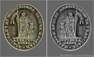 S8784 France Unique Matrice Matrix Seal Epinay Canal de France Seine 1800's AU