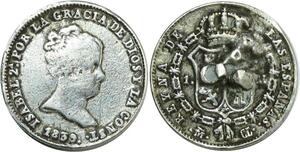 O8010 Spain Spain Real Isabelle II 1839 CL Madrid Silver ->M offer
