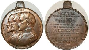 O8093 Médaille Assemblée Constituante Boichot Rattier Commissaire 1849 SUP