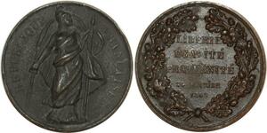 O8136 Médaille Révolution Liberté Egalité Fraternité 24 Février 1848
