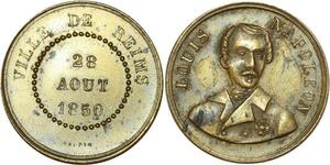 O8145 Médaille Louis Napoléon Ville Reims 28 Août 1850 SUP ->Make offer