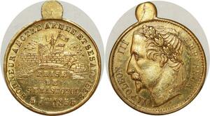 O8169 Inedite Russia Medal Napoléon Crimée Alexandre II Sébastopol 1855 SUP