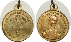 O8171 Médaille Louis Napoléon Bonaparte Distr. Aigles Gardes Nationaux 1852