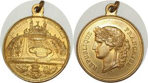 O8178 Médaille Exposition Universelle Palais du Trocadero 1878 Paris SUP SPL