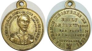 O8199 Médaille Napoleon Bonaparte Elu President 7 millions suffrages 1851