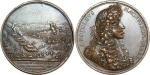 O8223 Scarce Medal Habsburg Léopold I Hogmouth Battle Siklos 1687 Turkish AU