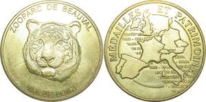 O8234 Médaille Patrimoine France Zoo Parc Beauval Lion SUP ->Make offer
