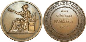 O8248 Médaille Société Nord France Lille Emilienne Desbuisson 1968 Brenet SUP