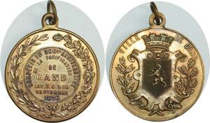 O8249 Médaille Belgique Ville 300 ans Pacification Gand 1876 ->Make offer