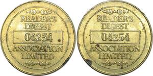 O8257 Rare USA Token Reader's Digest Est 1922 N° 04254 !!! ->Make offer