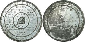 O8262 Rare Médaille Barbès Prisonnier Donjon Vincennes Impôt milliard 1848 SUP