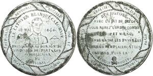 O8271 Rare Médaille Citoyen Blanquet 1848 Priso. Donjon Vincennes 1848 SPL