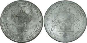 O8282 Inedit Médaille Révolution 1848 Don quichotte Sirem 1851 Superbe