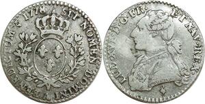 O8325 Rare France 1/10 Ecu Louis XVI 1778/6 A Paris Argent Silver ->M offre