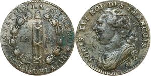 O8344 Rare France Constitution 2 Sols Louis XVI An 4/3 François 1792 A Paris
