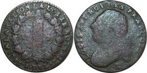 O8352 Rare France Constitution 2 Sols François An 5 Louis XVI 1793 L Bayonne