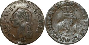 O8360 Rare France Sol Louis XVI 1791 D Lyon 2nd sem ->Make offer