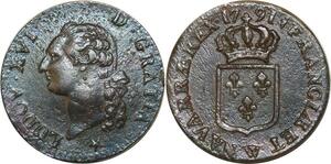 O8364 Rare France Sol Louis XVI 1791 W Lille 1er Sem TTB+ Quasi SUP->Make offer