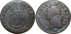 O8373 France Sol Louis XVI 1791 A Paris 2nd sem Leopard ->Make offer