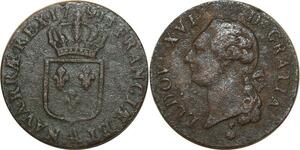 O8379 France Sol Louis XVI 1791 AA Metz 2eme sem ->Make offer
